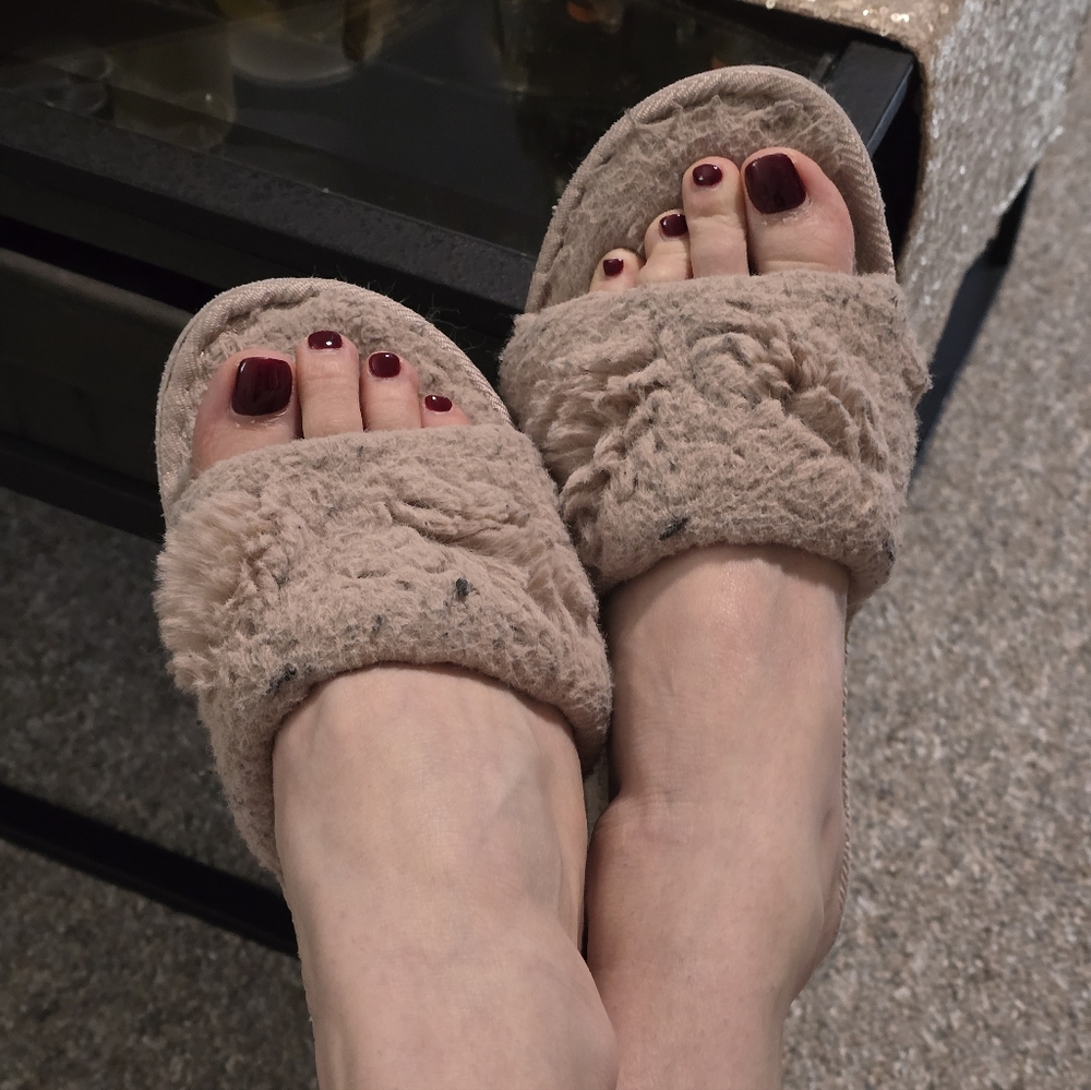 Worn used slippers.